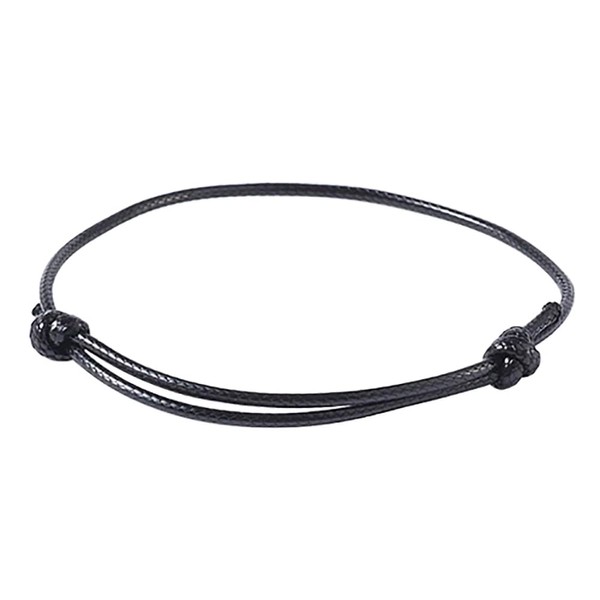 ZENSE - Black Thin Bracelet for Men Made of Adjustable