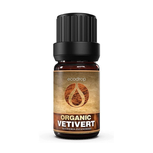 Vetiver Essential Oil, Cosmos Organic, Therapeutic Grade for Aromatherapy, 5ml