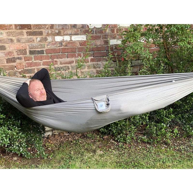 Wild Earth Lightweight Single Hammock in Dark grey Nylon