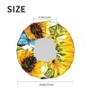 Gorro Ducha Diseño Girasoles Mariposas Azules Mujer Impermeable Doble Capa