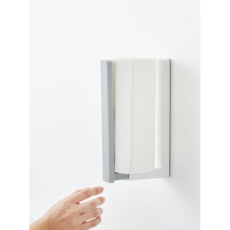 Yamazaki Plate 3420 Magnetic Kitchen Paper Towel Holder with Stopper,