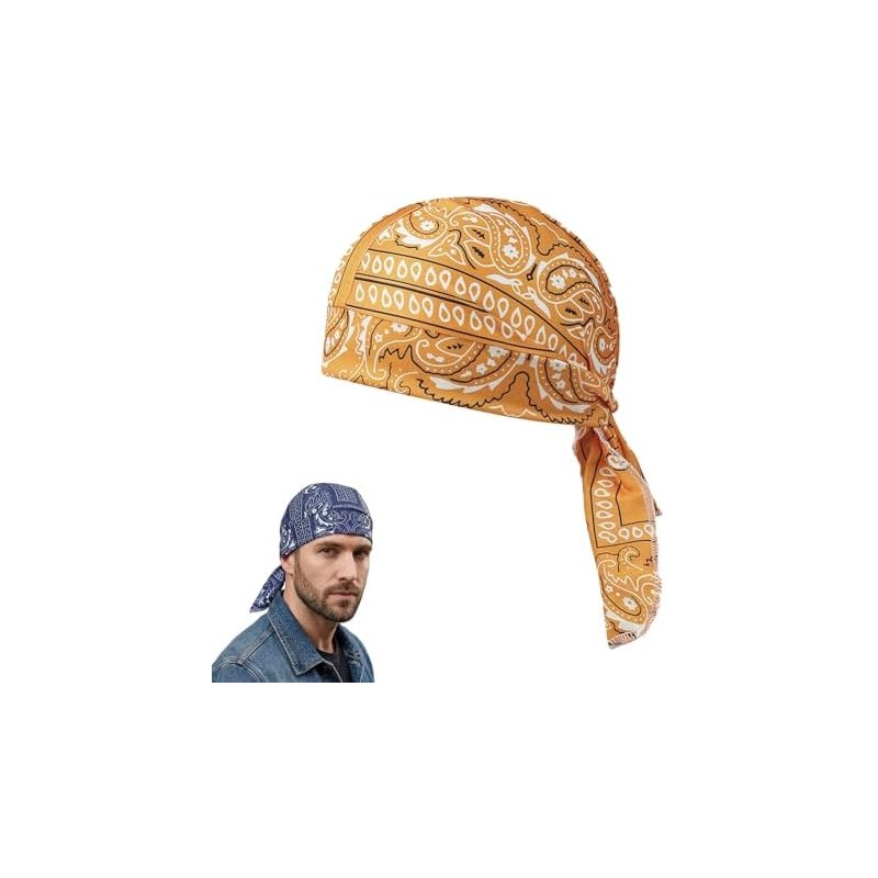 Paisley Cooling Head Scarf Cap Set, Motorcycle Pirate Head Wrap