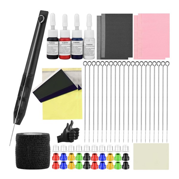 BAMTTOO Hand Poke Tattoo Kit DIY Tattoo Tool Kit Tattoo