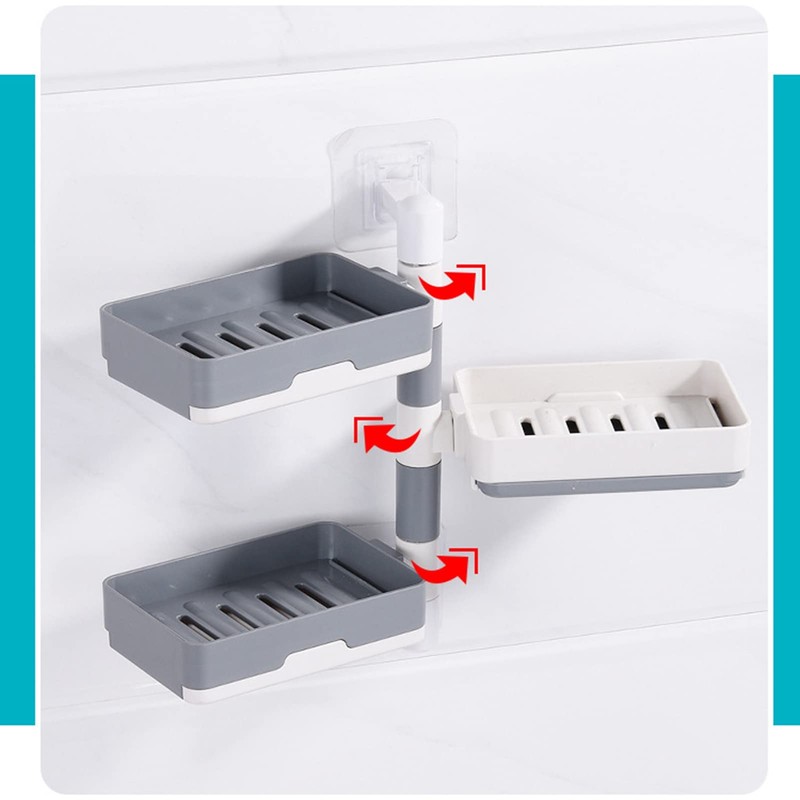 CHEOTIME 3 Tier Soap Dish Holder, Wall Mounted Soap Box