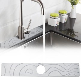 Ubitree Tap Splash Guard, Quick Drying of Diatomaceous Gymung Soil, Absorbent Mat for Kitchen Taps, Drip Tray Mat, Water Absorbent Stone Bowl for Kitchen Sink