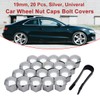 Riloer 19mm Lug Nut Covers 20PCS, ABS Chrome Plastic Nut