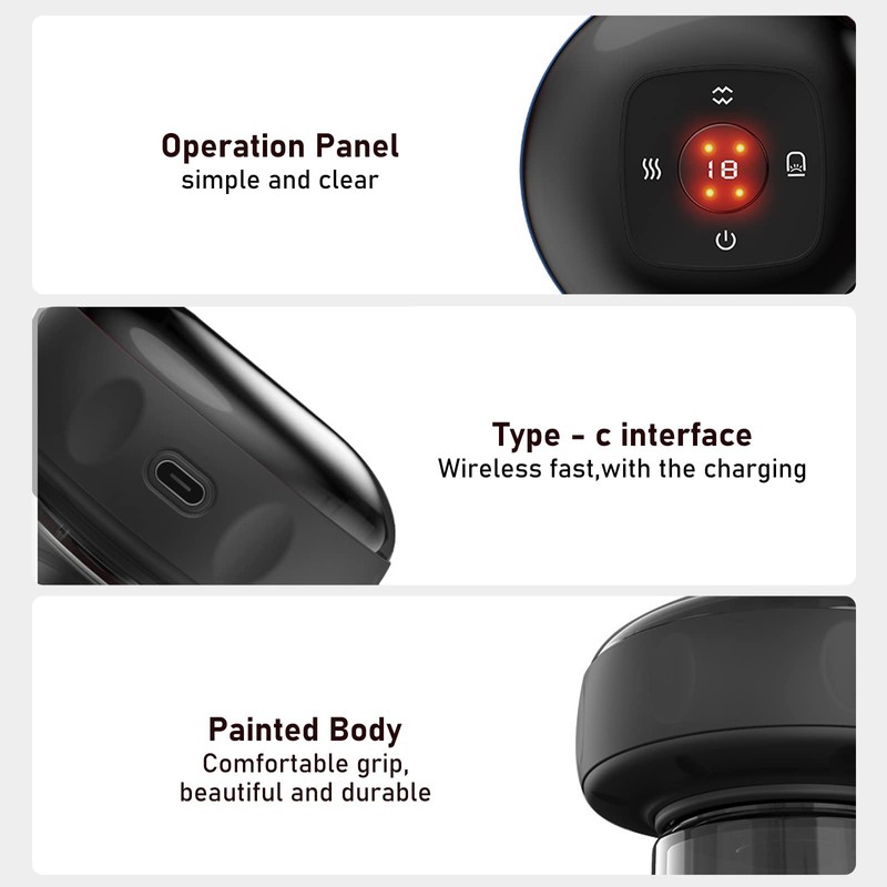 Smart Cupping Set, Electric Automatic Heating Multi Gear Cupping Massager