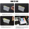 QUTHZZHY Sublimation Ink Cartridges, Empty Refillable Ink Cartridges Compatible with
