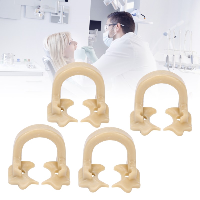 4pcs Resin Dental Dam Clamps Barrier Clip Dental Materials Tool