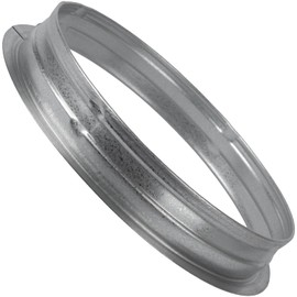 Vent Systems 8" Inch Metal Duct Connector Flange – Galvanized Steel Male-Fit Coupler – Durable Round Fitting for Duct Seal, Dryer Vent, HVAC Ducting – For Kitchen, Garage, and Home Improvement