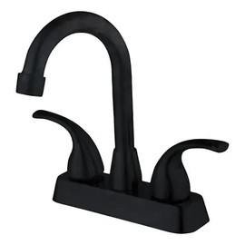 Llave Mezcladora Maxims JM40001N Negra Para Lavabo Cuerpo Metálico Presión Baja 1/4 De Vuelta Diseño Moderno Montaje Sencillo Grifo De Baño Elegante Resistente Y Duradero