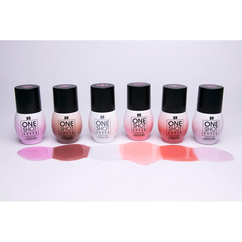 One Shot 6 PACK Sheer Collection Gel Semipermanente Traslucido para