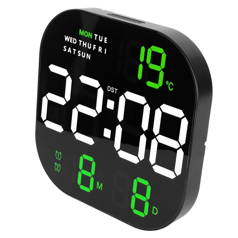 Digital Clock Large Screen LED USB 5V Remote Multifunctional Temperature