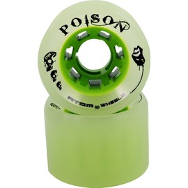 Atom Skates Poison Wheels Indoor / Outdoor / Slick Surfaces 62x38 Green / 4 Wheels