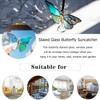 H&D HYALINE & DORA Indoor Butterfly Tiffany Style Stained Glass