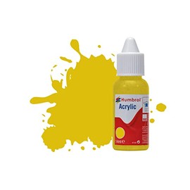 Humbrol Acrylic Paint No 81 Pale Yellow Matt dropper bottle,14ml