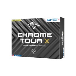 Callaway Golf Ball CHROME Tour X 24 360 TRIPLE TRACK 4-Piece Triple Track White