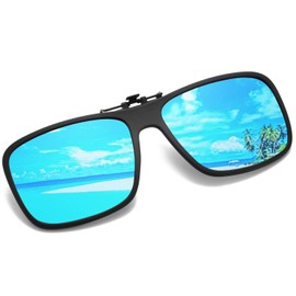 OopsMi - anteojos de sol polarizadas, unisex, antideslumbrante, antideslumbrante, para anteojos graduadas, Azul, L