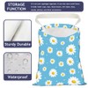 DELORIGIN Car Garbage Bag with Daisy Floral Print, Hanging Bin