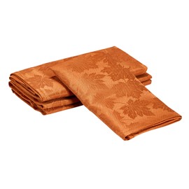 Kadut Thanksgiving Napkins Maple Leaf, Harvest, Fall Cloth Napkins. Amber (17x17 Inch) Set of 4 | Heavy Duty Fabric | Stain Proof Napkins for Harvest, Holiday, Fall, Parties, Christmas