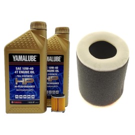 Yamaha YFZ 450R (2009-2023) Oil and Air Filter Change Kit Yamaha Part# 5D3-13440-09-00, (2) LUB-10W40-FS-12, 5TG-14451-01-00