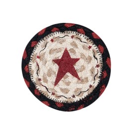 Earth Rugs 31-IC019PSB 31-IC019PSB Coaster Set 5"x5" Red