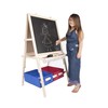 First Impressions Multi-Use Children's Wood Art Easel w/ Paint Brush,