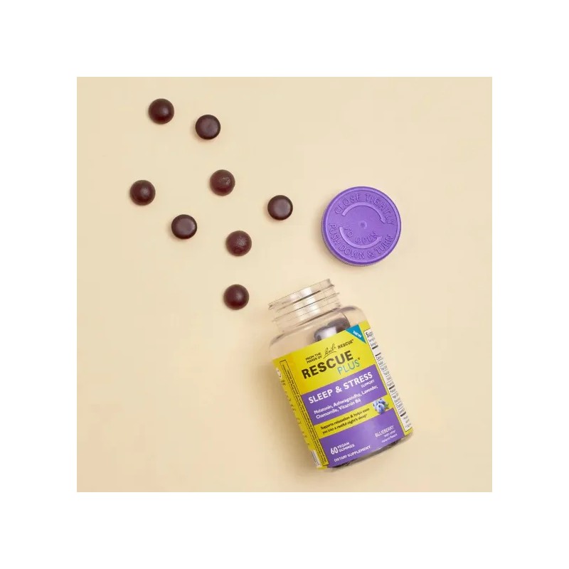Bach Rescue Plus Sleep Stress Gomitas Naturales Arándanos