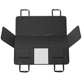 Hard Bottom Dog Car Seat Cover 53\"x24.8\" Back Seat Extender with Hammock for Dogs Supporting Pets While TravelingCompatible with: Sedan, Model: Full Cover Mat Type and 53" x 24.8"