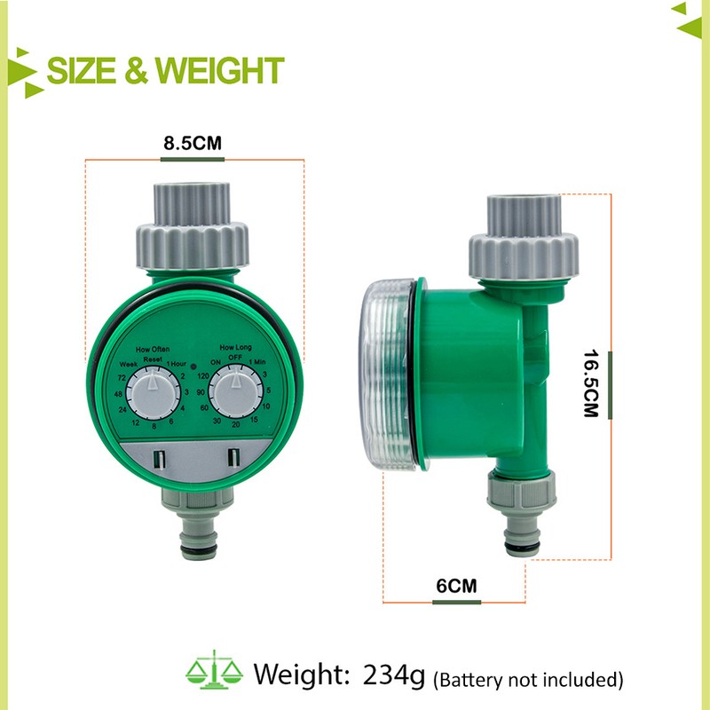 Watering Timer Multi-Functional Electronic Two Dial Digital Automatic Irrigation Timer
