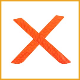 Partuto 6pcs Automotive Reflective Stickers Night Visibility Safety Orange Replacement