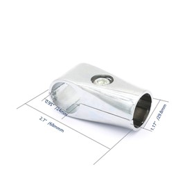 Castuvy 4Pcs Aluminum Alloy Silver 25 mm Round Pipe Joint Fixing Parts, Frame Display Stand Assembly Combination Drying Rack Connection Fastening Joint