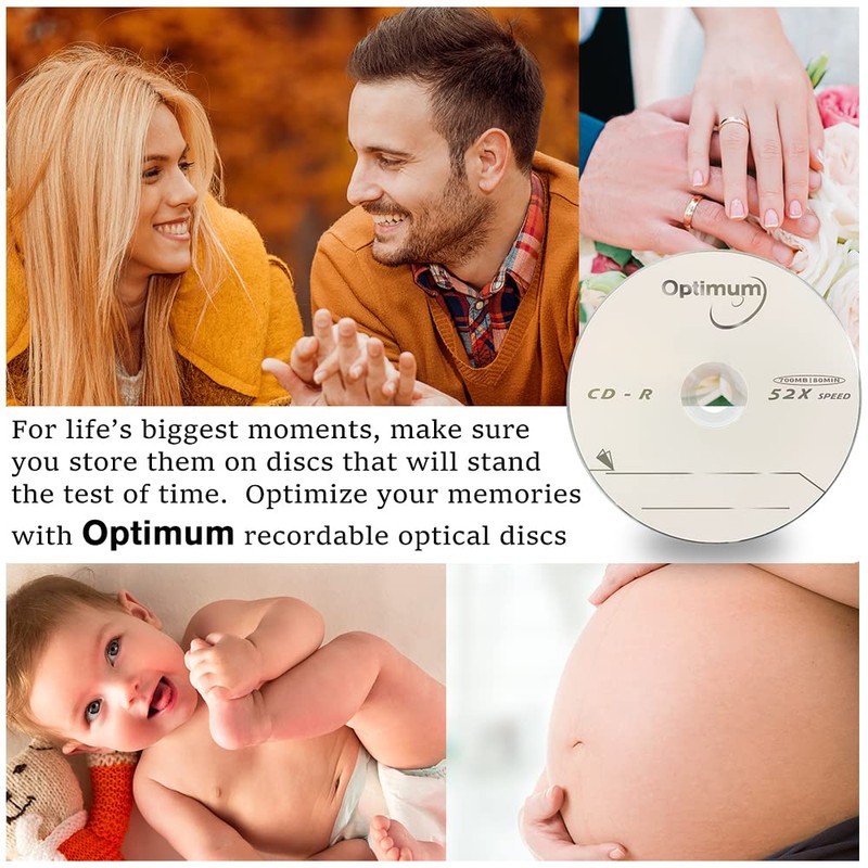 OPTIMUM CD-R Blank Discs 700MB 80 Minutes 52X Recordable Disc