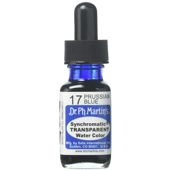 Dr. Ph. Martin's Synchromatic Transparent Water Color, 0.5 oz, Prussian Blue (17),SYNC05OZS17