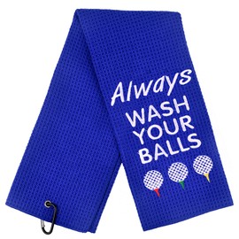 Valentines Day Gift for Him Funny Golf Gifts for Men Embroidered Golf Towels for Golf Bags with Clip Gag Golf Accessories Birthday Christmas Valentines Day Gifts for Him Boyfriend Husband Cadeau Homme