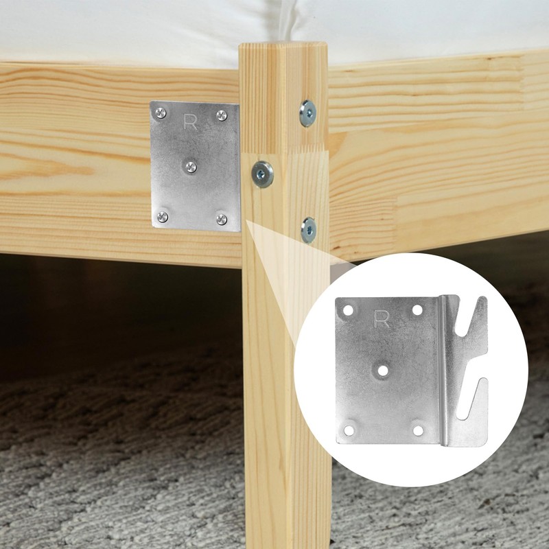 Mcredy 4 PCS Heavy Duty Universal Wood Bed Rail Hook