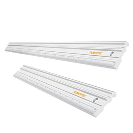 POWERTEC 72111 18 & 38 Inch Straight Edges, Within .001" Over 18" and .003" Over 38" Machined Flat, Precision Woodworking Tools for Table Saw, Router Table, MDF Workbench Top, Jointers, and Planers