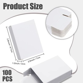 Gersoniel 100 Pcs Kraft Soap Boxes Packaging for Homemade Soap No Window Soap Boxes Empty Soap Boxes Soap Making Supplies for Party Favor Treats Wrapping Packaging, 3.8 x 2.8 x 1.2 Inch (White)