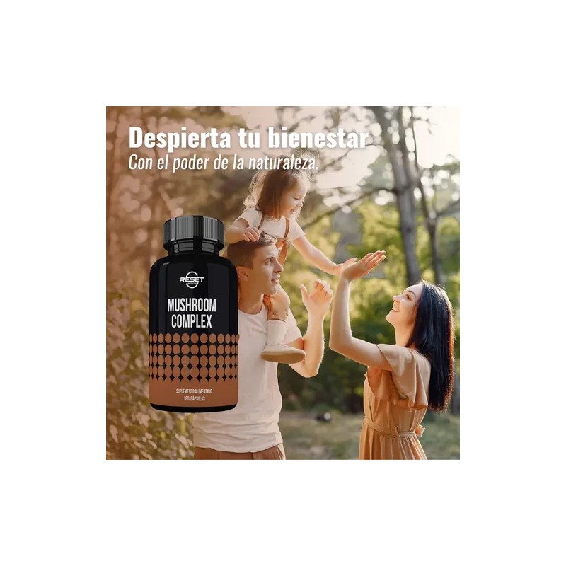 Reset Nutrition Complejo De Hongos Energía Memoria 180 Cáps Sabor