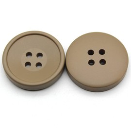 6 Pcs 4 Holes Round Resin Buttons for Coats Jackets Sewing Accessories (#04 Beige 25mm)