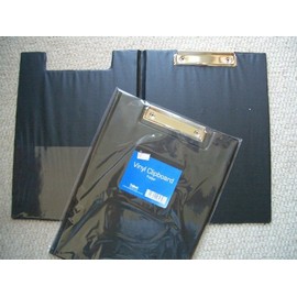 A4 Foldover PVC Foolscap Clipboard Black Red Blue or Green (Black)
