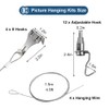 Adjustable Picture Hanging Wire Kit, 4.9ft (1.5m) Picture Rail Hanging