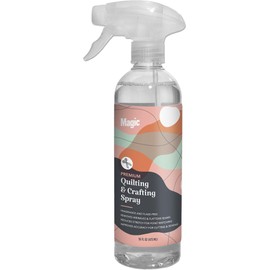 Magic Premium Quilting & Crafting Spray Bottle Fabric Spray for Cutting, Creasing, & Sewing Best Press Spray Starch for Quilting to Flatten Seams & Wrinkles Wrinkle Spray (16oz Trigger)