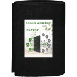 Cut to Fit Activated Carbon Air Filter 16" x 48" –Replacement Charcoal air Filters - Carbon Filter Sheet for Air Purifier, Window AC Air Vent and More-1PC