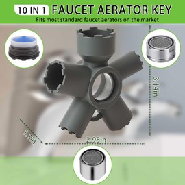 Congzikji 3Pcs 10 in 1 Faucet Aerator Removal Tool, Faucet Aerator Key, Fits M16.5 M18.5 M21.5 M22 M24 M28 TT TF STD TJ Sizes, for Hidden Threaded and Housed Aerateors