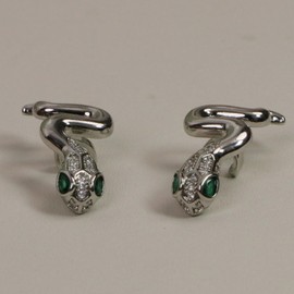 Rhinestone Clip on Ear Pads, Elegant Zirconia Decorative Headphone Accessories, Detachable and Exquisite DIY Decorative Silver Snake Style