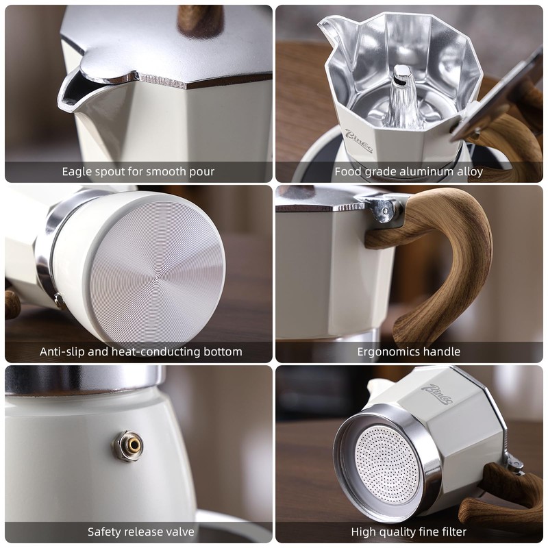 Espresso Maker Stovetop,Camping Moka Pot 2 Cup/120ML,Stove Top Espresso Italian