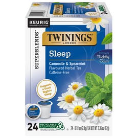 Twinings Sleep Herbal Tea K-Cup Pods for Keurig, 24 Count (Pack of 1), Formerly Nightly Calm, Camomile, Spearmint, & Lemongrass, Naturally Caffeine-Free, Enjoy Hot or Iced | Packaging May Vary