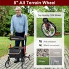 ProTraverse Foldable Rollator Walker with Seat, Standard Height Lightweight Rollator