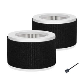 EPI810 True HEPA Replacement Filter, Compatible with KOIOS and MEGAWISE and MOOKA EPI810 Air Purifier, 3-Stage True HEPA Filtration for Mooka EPI810 Filter, 2 Pack